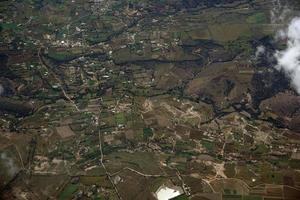 paysage panoramique aérien de leon guanajuato depuis un avion photo