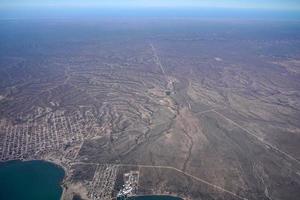 la paz baja california sur mexico panorama aérien depuis un avion photo