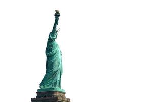 statue de la liberté new york city usa isolé sur blanc photo