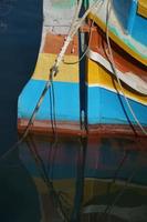 malte, peint coloré, bateau pêche, dans, marsaxlokk, village photo
