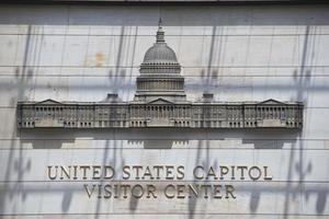 Panneau du centre d'accueil des visiteurs du Capitole de Washington photo