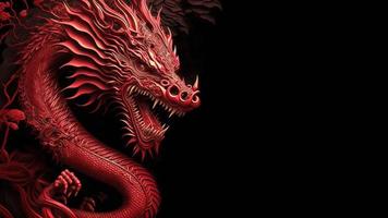 joyeux nouvel an chinois fond personnage de dragon réaliste photo