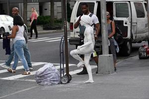 New York, États-Unis - 27 mai 2018 - artiste de la statue vivante à l'extérieur rencontré photo