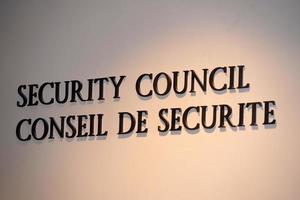 new york, états-unis - 25 mai 2018 salle du conseil de sécurité des nations unies photo
