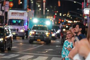 New York, États-Unis - 25 mai 2018 - Times Square plein de monde photo