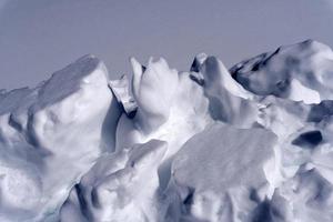 détail de la neige fraîche en gros plan photo