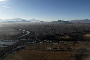 mexico city area vue aérienne panorama d'avion photo