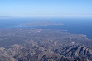 mexique baja california sur depuis le panorama de l'avion photo