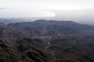 mexique baja california sur depuis le panorama de l'avion photo