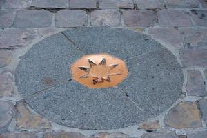 Détail du point zéro des routes de France photo