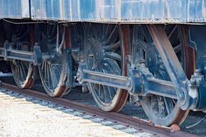 Ancienne machine à vapeur fer détail train close up photo