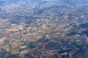 lazio région champs cultivés collines vue aérienne photo