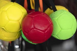 jouet pour chien ballons de football de plusieurs couleurs photo