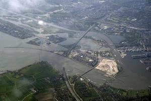 panorama vue aérienne du port d'amsterdam photo