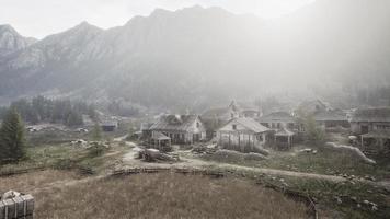 vue aérienne du village de montagne suisse photo