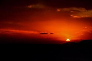 vue sur le coucher du soleil photo