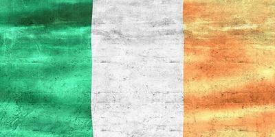 3d-illustration d'un drapeau irlandais - drapeau en tissu ondulant réaliste photo