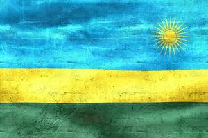 3d-illustration d'un drapeau du rwanda - drapeau en tissu ondulant réaliste photo