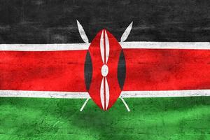 3d-illustration d'un drapeau du kenya - drapeau en tissu ondulant réaliste photo