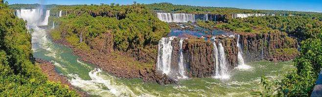 photo du spectaculaire parc national d'iguacu avec les impressionnantes chutes d'eau à la frontière entre l'argentine et le brésil