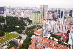 vue aérienne des bâtiments de la ville de singapour journée ensoleillée photo