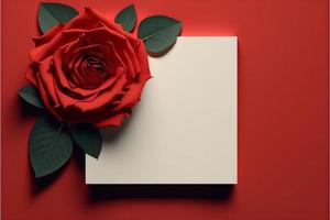 conception de fond de roses rouges pour texte, message, citations, saint valentin. photo