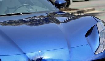 voiture de sport bleue beau design élégant photo
