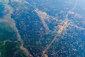 vue aérienne de la côte de la province d'inhambane au mozambique photo