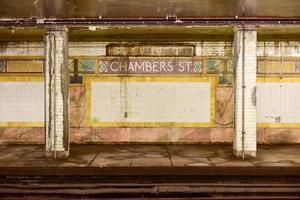 station de métro Chambers Street - new york, 2022 photo