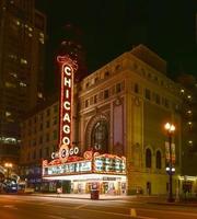 théâtre de chicago la nuit photo