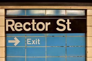 station de métro rector street - new york, 2022 photo