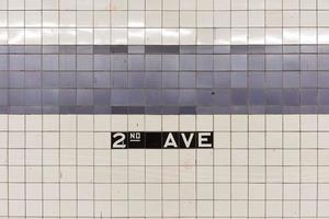 station de métro deuxième avenue à new york photo