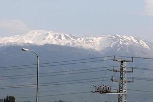 la neige se trouve au sommet du mont hermon photo