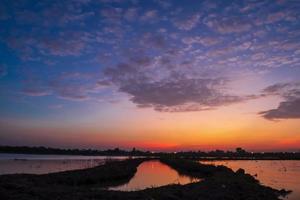 ciel coucher de soleil, nuage bleu belle journée photo