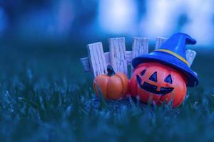 citrouille d'halloween la nuit photo