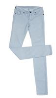 Pantalon pantalon bleu isolé sur fond blanc photo