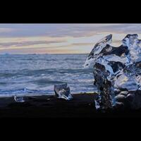 glace sur la plage photo