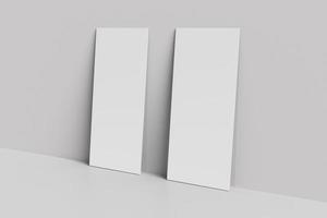 maquette de feuille de papier verticale blanche photo