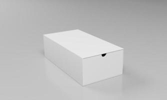 emballage de boîte rectangulaire minimaliste sur rendu 3d photo