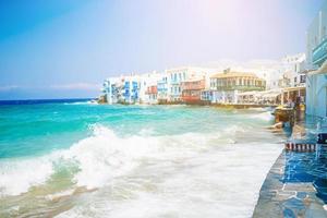 petite venise sur l'île de mykonos grèce cyclades photo