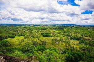 paysage philippin sur l'île de bohol photo