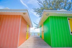 maisons lumineuses traditionnelles des Caraïbes photo