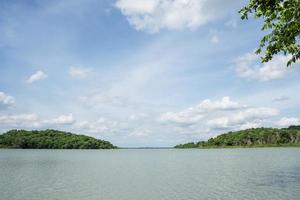 lac sous le ciel nuageux photo