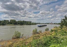 Rhin à Duesseldorf-benrath, Rhénanie du Nord-Westphalie, Allemagne photo