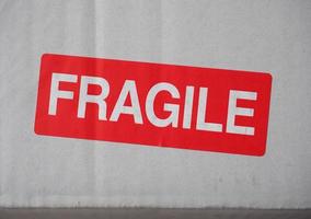 fragile signe étiquette signe photo