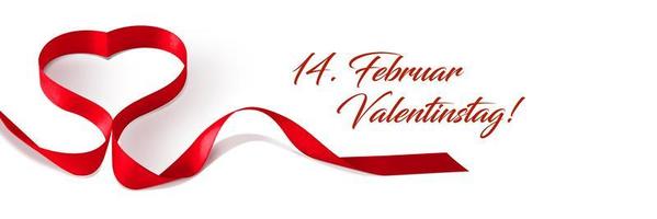 bonne Saint-Valentin. ruban élégant en forme de coeur. symbole de l'amour. photo
