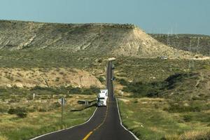 baja california paysage sans fin tout droit panorama route photo