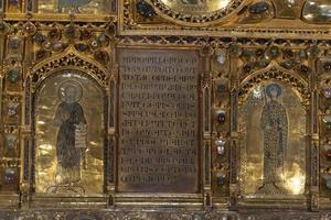 Venise, Italie - 17 septembre 2019 - intérieurs de st. drap doré de la cathédrale Saint-Marc photo