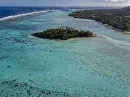 plage de muri île de cook polynésie paradis tropical vue aérienne