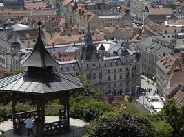 Graz Autriche panorama aérien depuis la tour de l'horloge photo